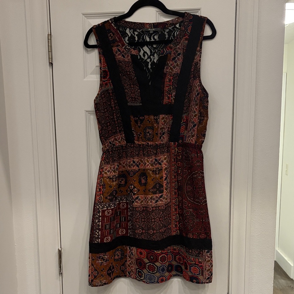 Miss Me‎ Multicolor Patchwork Sleeveless Blouse